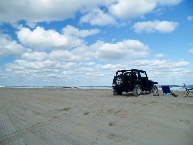 Jeep on Beach