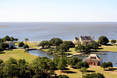 Looking toward Currituck Sound and The Whalehead Club