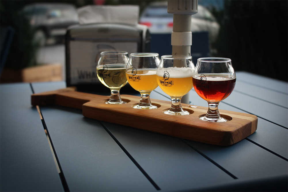 Whalehead Brewery flight