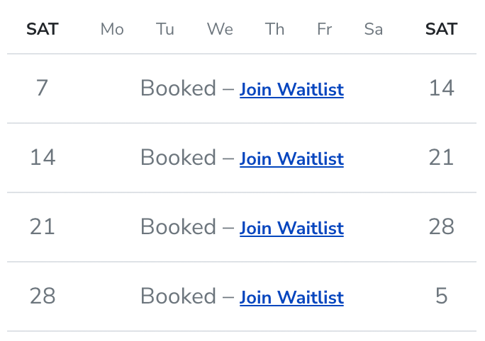 Waitlist