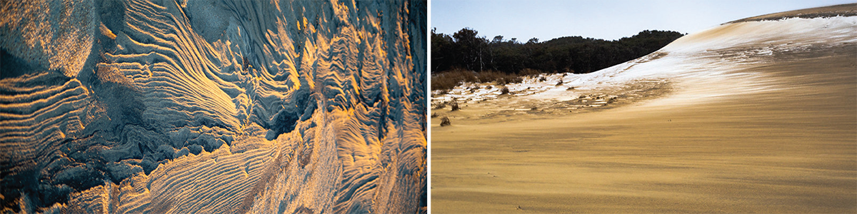 Jockey's ridge winter sand formations