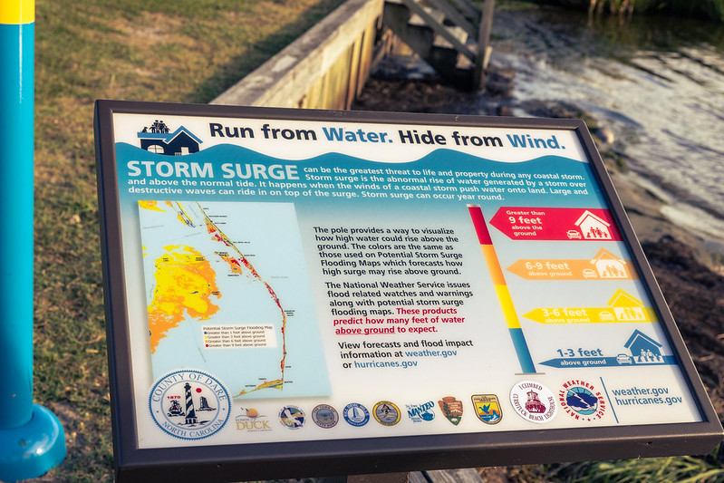 OBX storm surge marker info