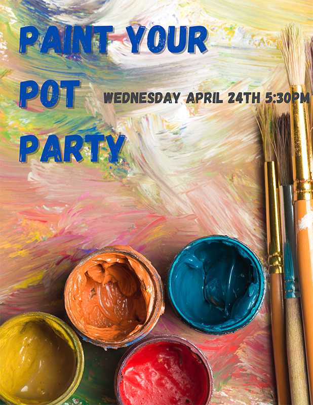 Grill Room Paint Your Pot Party