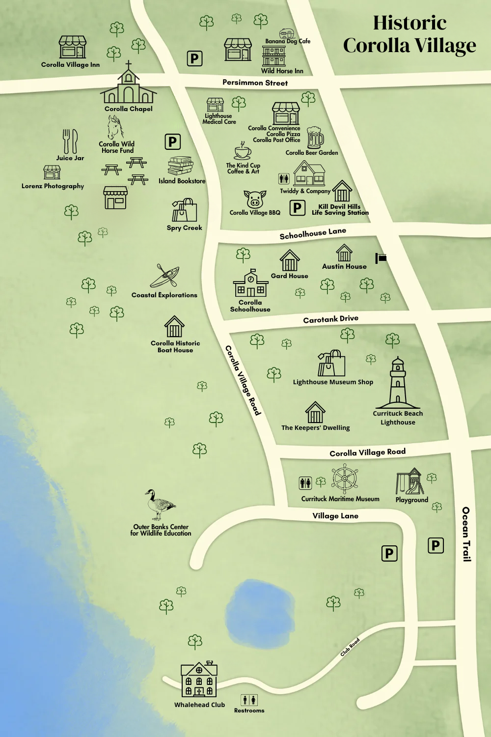 Historic Corolla Village Map