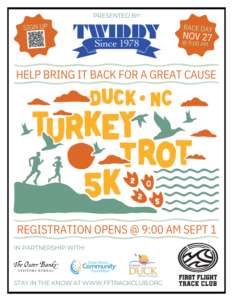 2025 Duck Turkey Trot 5K registration flyer