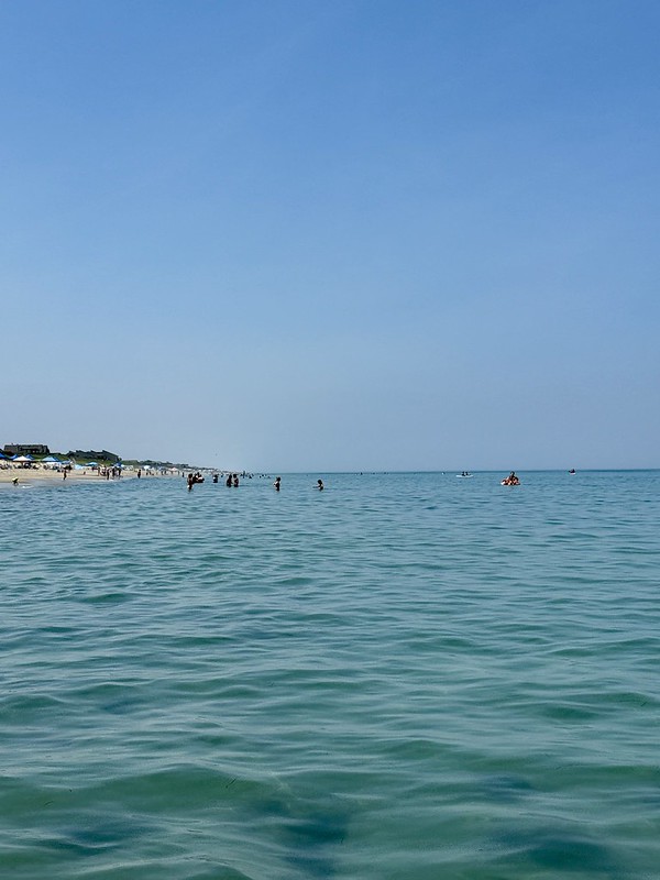 Calm ocean to swim in on the Outer Banks.