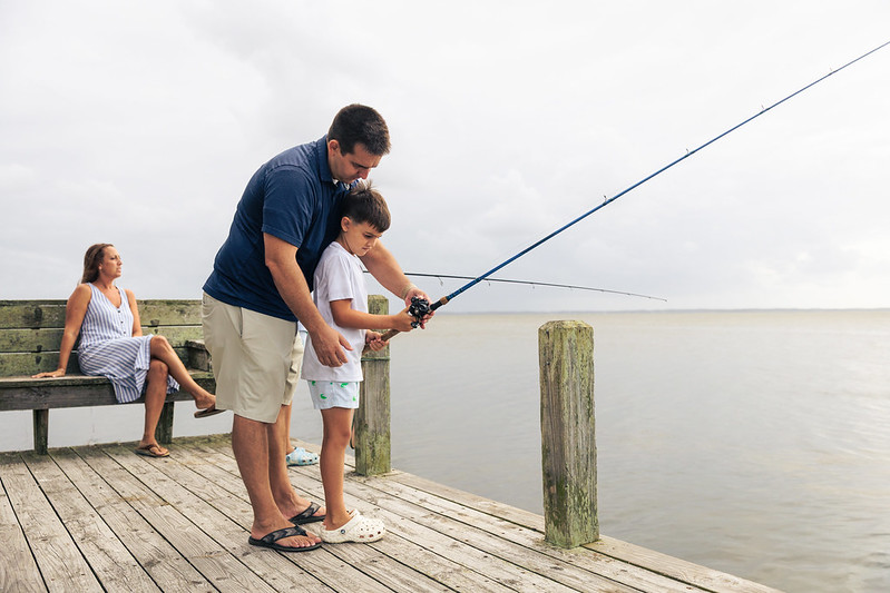family fishing